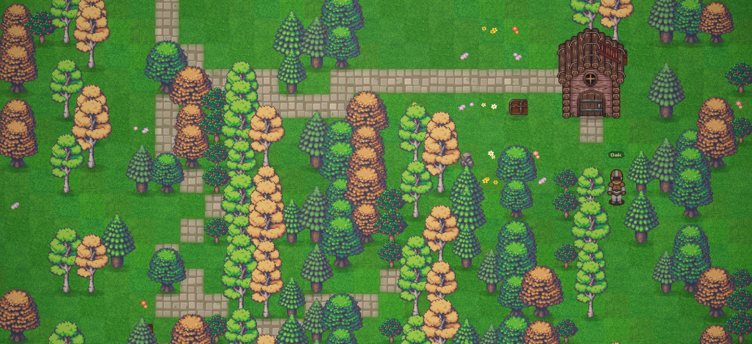 Oak's forest and workshop in TheFarmValley